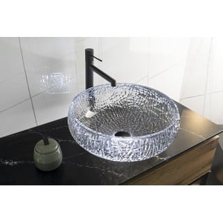 Must klaasist ümmargune valamu ø 42 cm Gaviota - Sapho