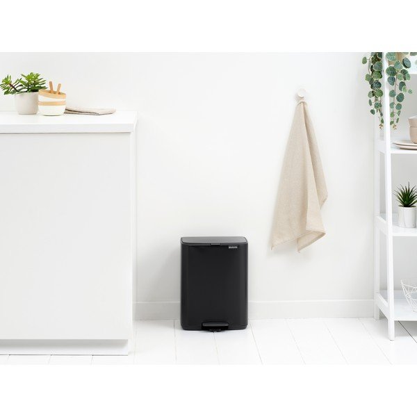 Matt must terasest prügikast 12 l Bo - Brabantia-image-1