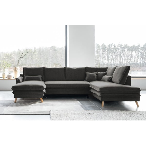 Tumehall U-kujuline diivanvoodi (parem nurk) Charming Charlie – Miuform-image-1