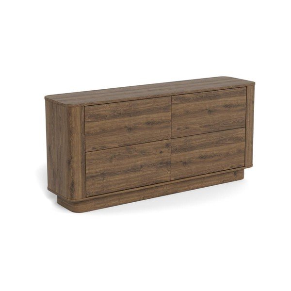 Tumeda naturaalse tammepuust kummut 160x75x40 cm Atmore - Actona