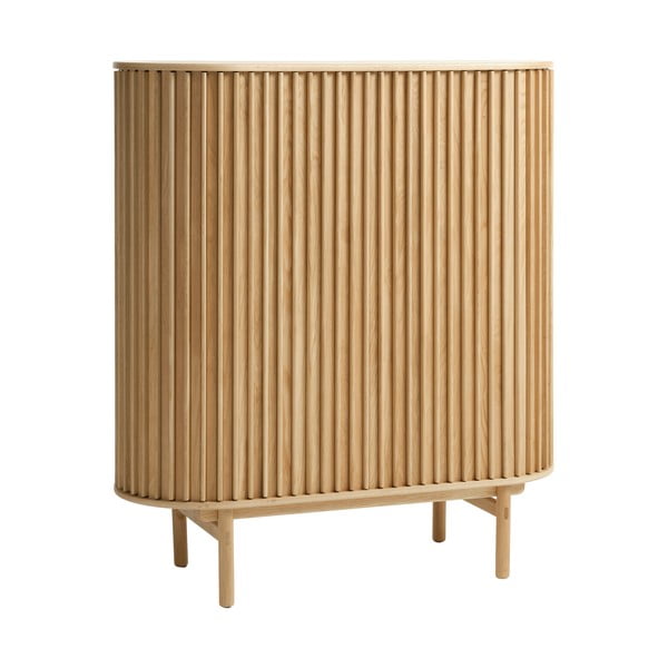 Naturaalset värvi tammedekoriga kapp 110x125 cm Carno - Unique Furniture-image-2