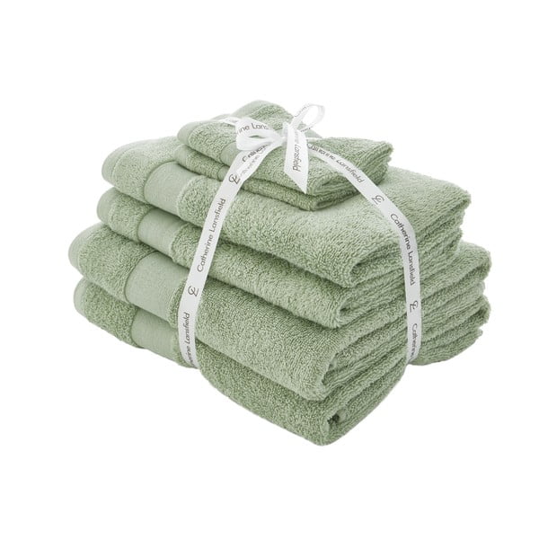 Rohelised froteerätikud 6tk komplektis Anti-Bacterial - Catherine Lansfield