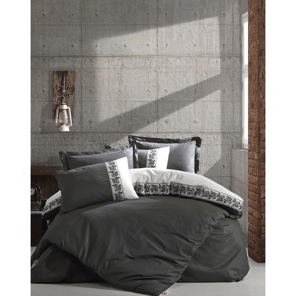 Hall puuvillane voodipesu koos linaga Cotton Box , 200 x 220 cm Rosinda - Mijolnir-image-1