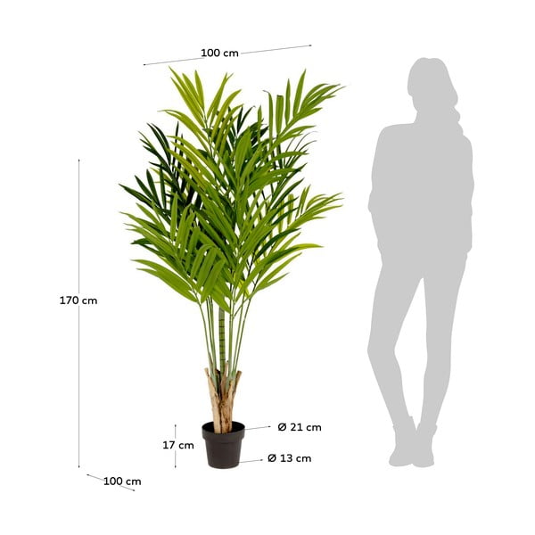 Kunstlik bambuspalmipuu, kõrgus 170 cm - Kave Home-image-2