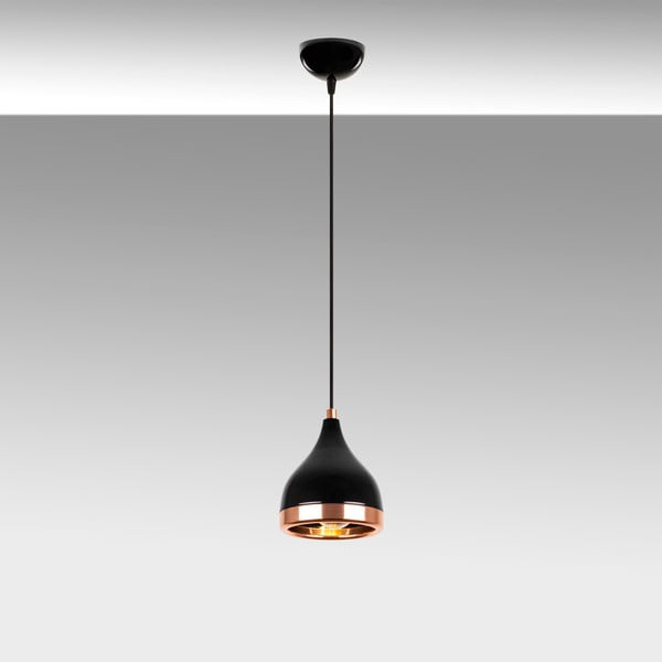 Must-kuldne rippvalgusti ø 14 cm Yildo - Opviq lights-image-3