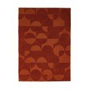 Käsitsi kootud villane vaip terrakota värvi 160x230 cm Gigi - Flair Rugs