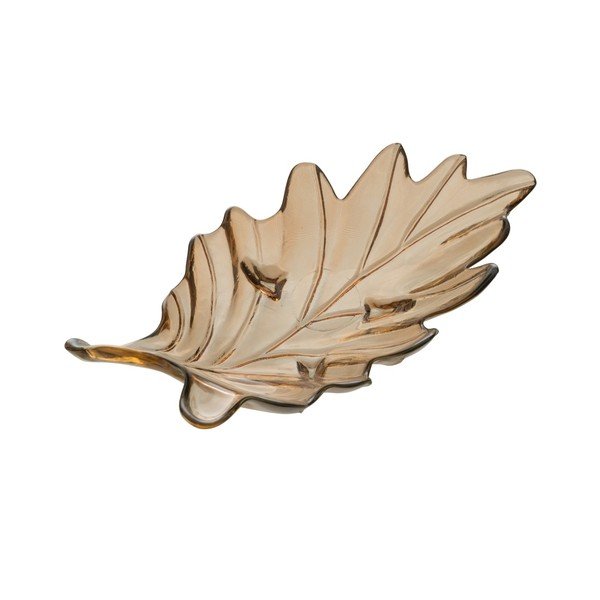 Klaasist dekoratiivne kandik 19,5x35 cm Leaf - Ixia