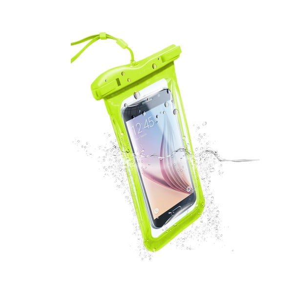 Voděodolné univerzální pouzdro Cellularline VOYAGER, limetkové