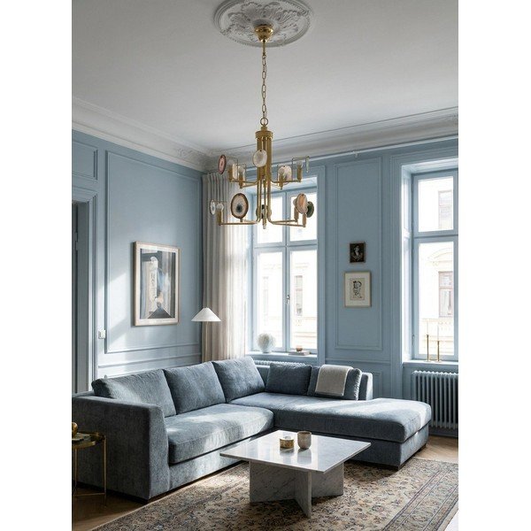 Metallist ripplamp kuldses värvitoonis Glamour - Premier Housewares-image-2