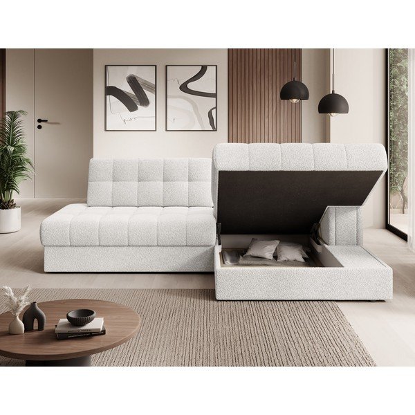 Kreemikas nurgadiivanvoodi buklee kangast (parem nurk/diivanvoodiga) Blezalt - ELTAP-image-4