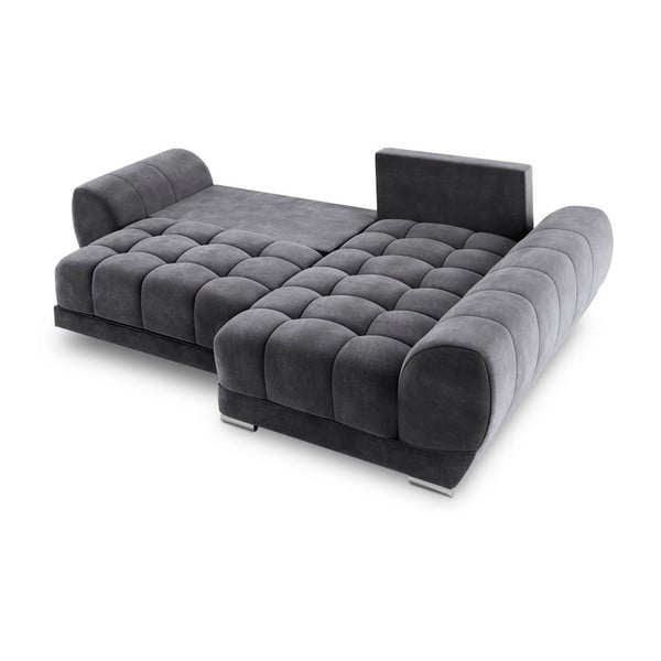Tumehall nurgadiivan sametiga , parempoolne nurk , parempoolne nurgakate Nuage - Windsor & Co Sofas-image-4