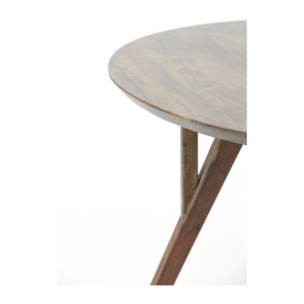 Pruun ümmargune söögilaud akaatsiaplaadiga ø 120 cm Quenza - Light & Living-image-3