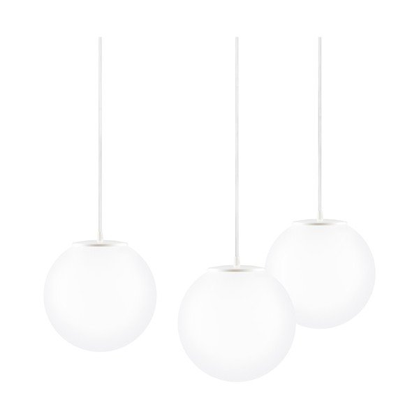 Závěsné trojité svítidlo z opálového skla s bílou objímkou Sotto Luce TSUKI-image-1