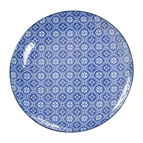 Modrý porcelánový talíř Tokyo Design Studio Flower