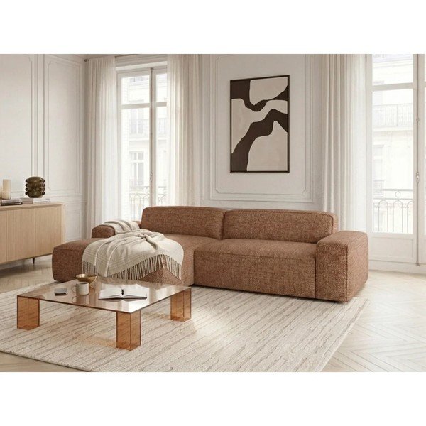 Oranž diivanvoodi/elektrilise istmepikendusega nurgadiivan (vasak nurk) Abel - Bobochic Paris-image-2