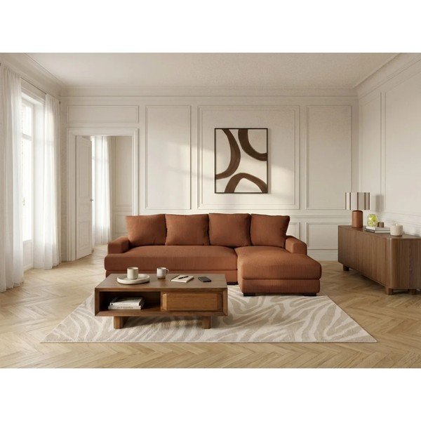 Oranž velvetist diivanvoodi/panipaigaga nurgadiivan (parem nurk/diivanvoodiga) Campi - Bobochic Paris-image-2