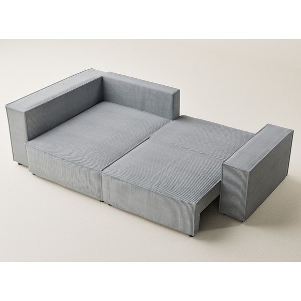 Hall velvetist diivanvoodi/panipaigaga nurgadiivan (vasak nurk/L-kujuline) Tonga - Maison de Rêve-image-3