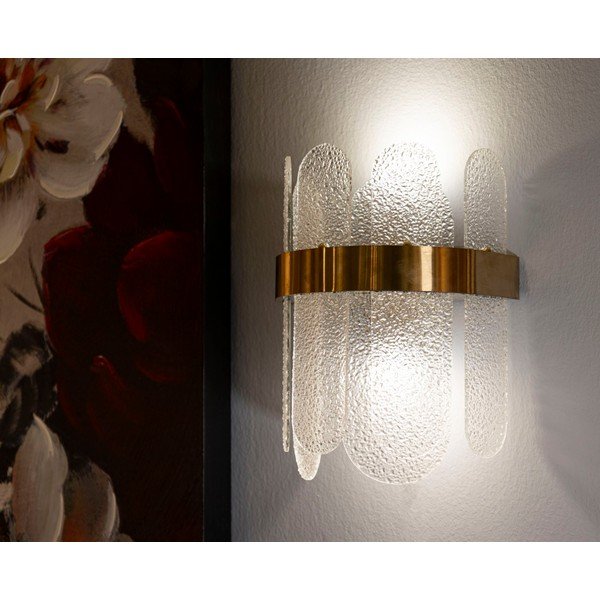 Kuldne klaasist seinalamp Gris - Mauro Ferretti-image-1