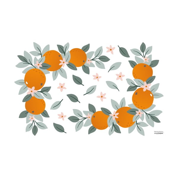 Kleebisleht 64x40 cm Oranges Ornaments - Lilipinso