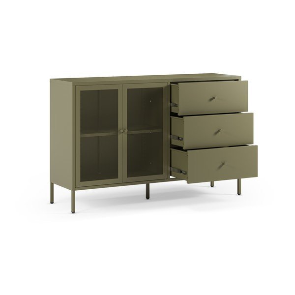 Roheline metallist kummut 140x90x40 cm - Marckeric-image-2