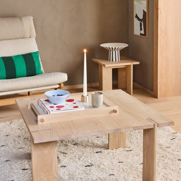 Naturaalsest tammepuidust kohvilaud 75x75 cm Oy - OYOY Living Design-image-1