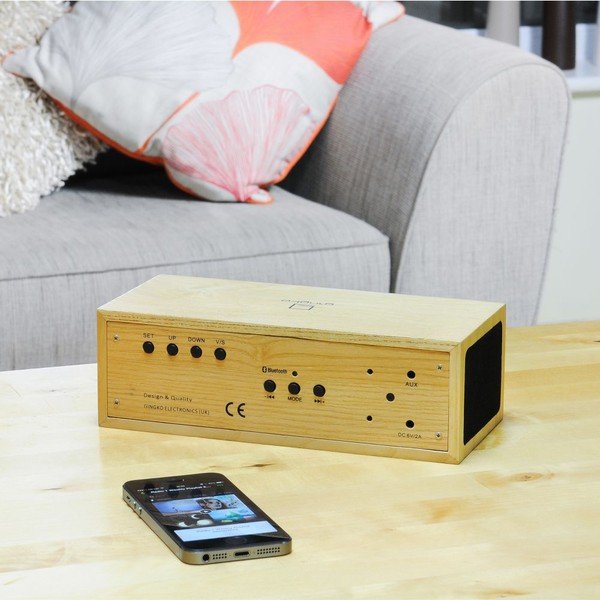Reproduktor Oak Click Clock s oranžovým LED budíkem-image-3