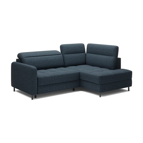 Sinine sametist lahtikäiv/sahtliga nurgadiivan (parem nurk/L-kujuline) Barea – ELTAP-image-2