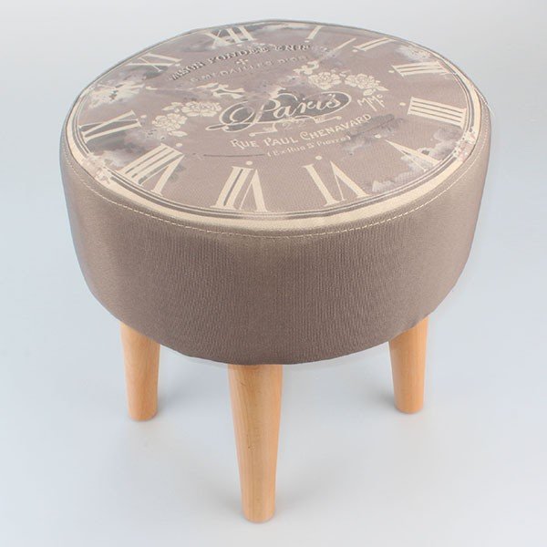 Taburet s dřevěnou konstrukcí Dakls Time, ø 35 cm