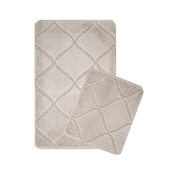 Helepruunid vannitoamatid 2tk komplektis 50x80 cm Cizgili - Foutastic