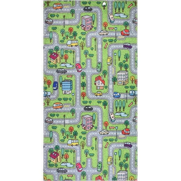 Roheline laste vaip 80x150 cm Green Neighborhood - Vitaus