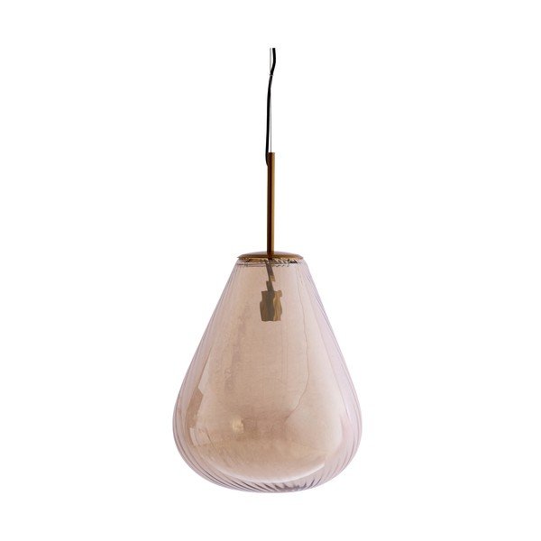 Merevaigukollane ripplamp klaasist varjuga Leona - Light & Living
