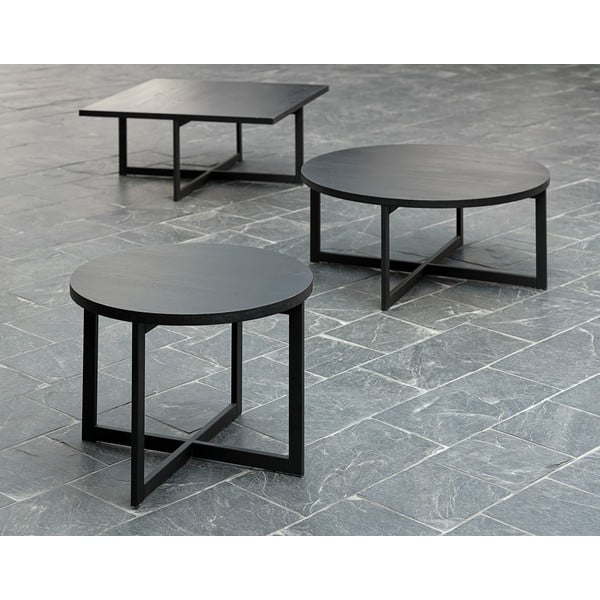 Must tammepuust kohvilaud , 100 x 100 cm Elliot - Canett-image-1