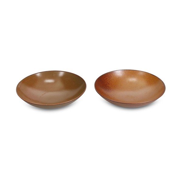 Pruun sügav portselantaldrik ø 26 cm Ovio - BonBistro-image-3