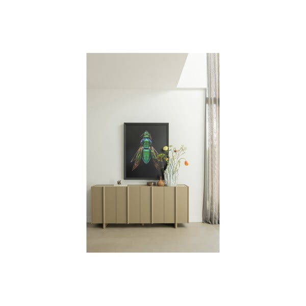 Beež madal kapp männipuidust 200x85 cm Basu - WOOOD-image-1