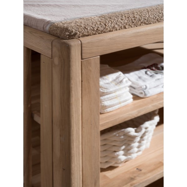 Tammepuidust lastekapp koos naturaalset värvi riietuslauaga 100x95x55 cm Forrest - Vipack-image-3