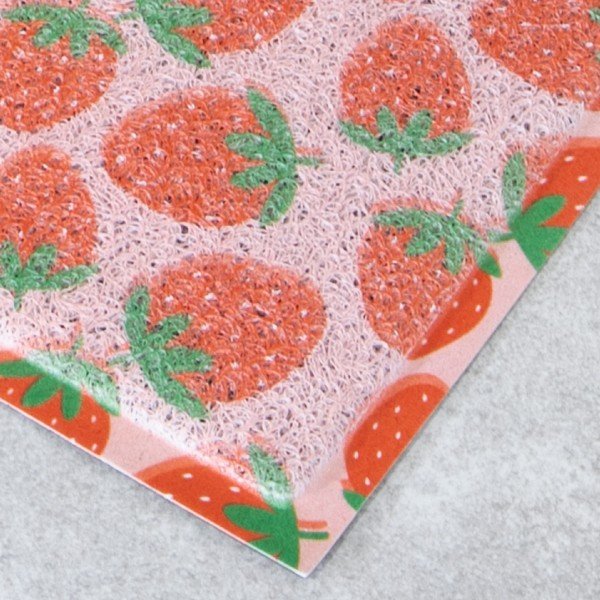 PVC uksematt 40x70 cm Pink Strawberry - Artsy Doormats-image-2