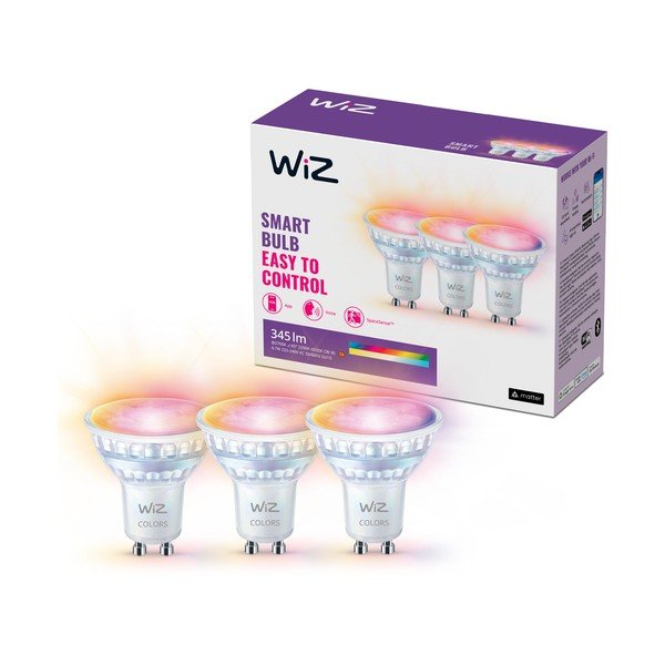 LED-nutipirnid 3tk komplektis GU10, 5 W - WiZ