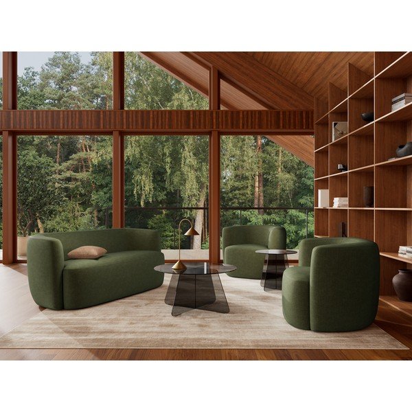 Hall klaasist ümmargune diivanilaud ø 80 cm Samos - Actona-image-1