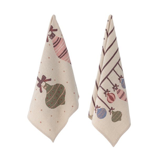 Puuvillased jõulumotiiviga köögirätikud, 2 tk, 71x45 cm Ornamentia – Bloomingville-image-1