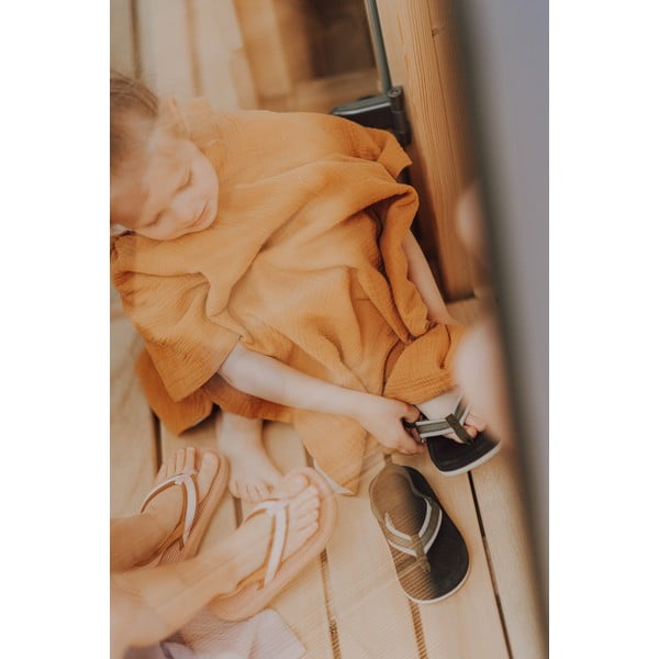 Konjakipruun musliinist beebipontšo 3-8 aastat Muslin – Malomi Kids-image-3