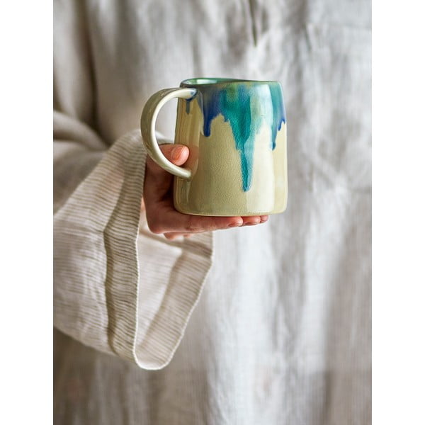 Sinine/beež kivikeraamikast kruus 450 ml Yori - Bloomingville-image-1