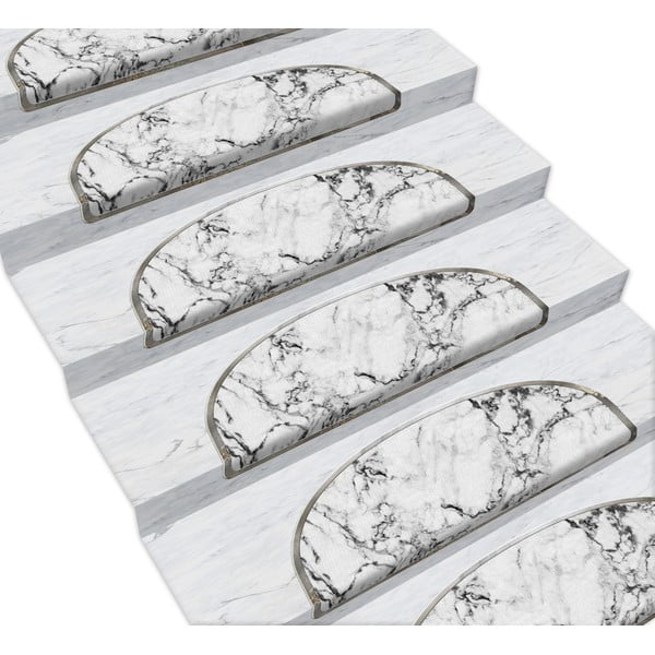 Valged trepiastmed komplektis 16 tükki 65x20 cm Marble Dream - Vitaus-image-1