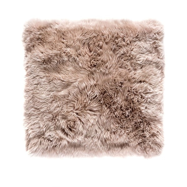 Světle hnědý koberec z ovčí kožešiny Royal Dream Zealand Square, 70 x 70 cm