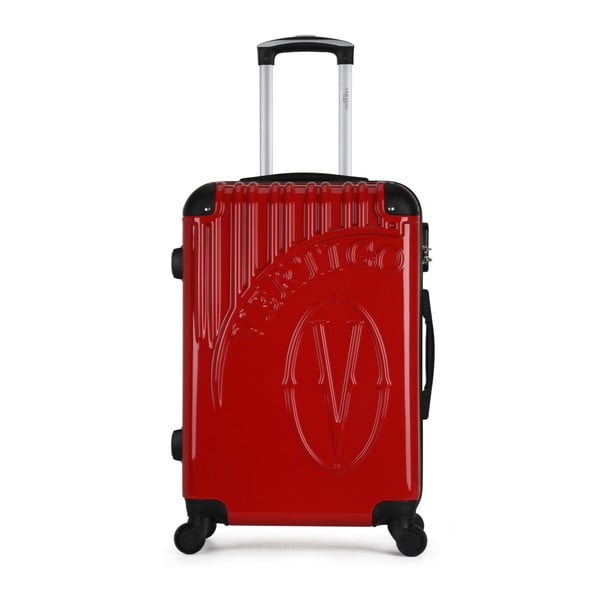 Červený cestovní kufr na kolečkách VERTIGO Valise Grand Format Duro, 89 l