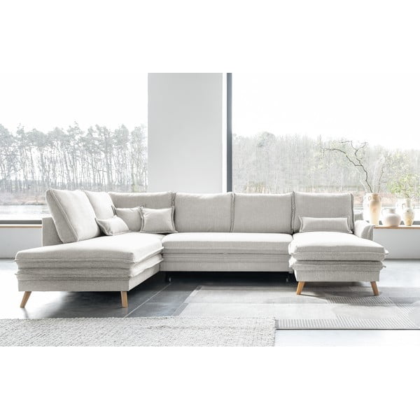 Beež U-kujuline diivanvoodi (vasak nurk) Charming Charlie – Miuform-image-1