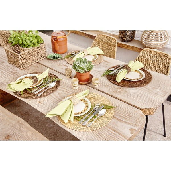 Pruun rotangist lauaplaat, ø 36 cm - Tiseco Home Studio-image-1