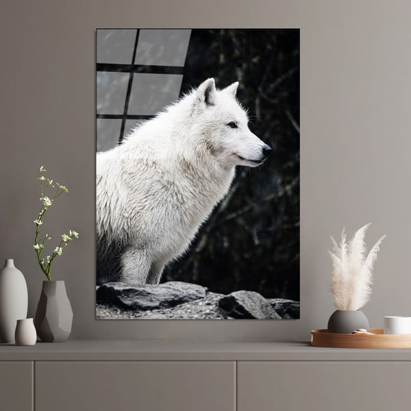Klaasist maal 70x100 cm White Wolf - Wallity-image-1