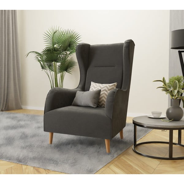 Tumehall sametist tugitool Carole - Ropez-image-3