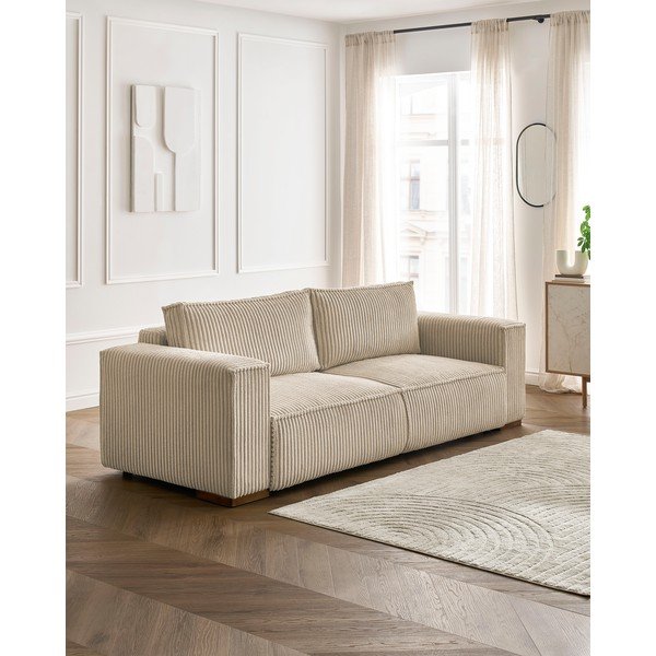 Helepruun velvetist diivanvoodi/panipaigaga 244 cm Chelsea - Bobochic Paris-image-1