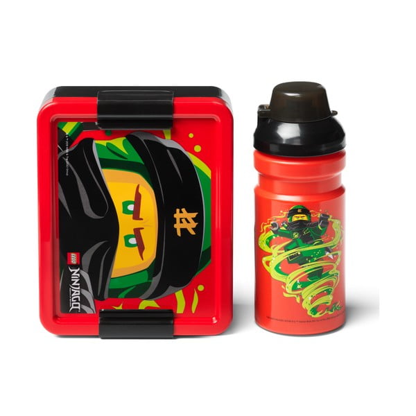 Klassikaline punane suupistekarp ja joogipudelite komplekt Ninjago - LEGO®